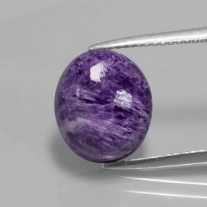 Charoïte Violet naturelle Coupe ovale, 5.09 ct, Opaque
