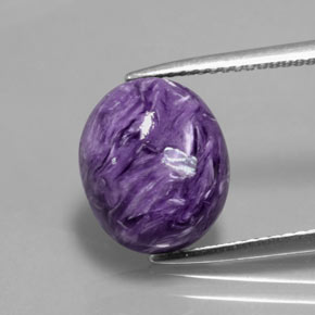 Charoïte Violet naturelle Coupe ovale, 5.14 ct, Opaque
