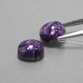 Achetez naturel ct violet charoïte gems, coupe ovale, en provenance russie chez gemselect. en stock, livraison internationale!