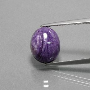 Charoïte Violet naturelle Coupe ovale, 4.44 ct, Opaque