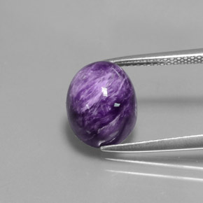 Charoïte Violet naturelle Coupe ovale, 4.07 ct, Opaque