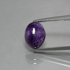Charoïte Violet naturelle Coupe ovale, 1.84 ct, Opaque