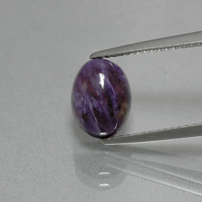 Charoïte violet naturelle coupe ovale, 2,11 ct, opaque