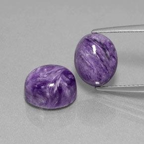 Achetez naturel ct Violet Charoïte gems, Coupe ovale, En provenance Russie chez GemSelect. En stock, livraison internationale!