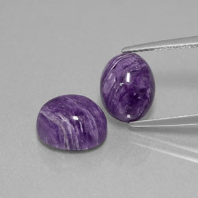 Achetez naturel ct Violet Charoïte gems, Coupe ovale, En provenance Russie chez GemSelect. En stock, livraison internationale!
