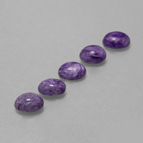 Achetez naturel ct Violet Charoïte gems, Coupe ovale, En provenance Russie chez GemSelect. En stock, livraison internationale!