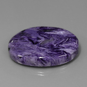 Charoïte violet naturelle coupe ovale, 84,76 ct, opaque