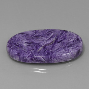 Charoïte violet naturelle coupe ovale, 52,34 ct, opaque