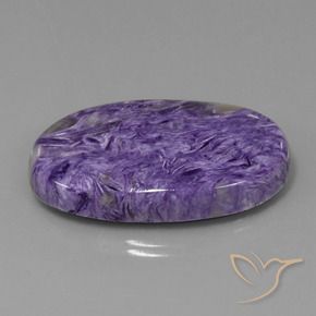 Charoïte Violet foncé naturelle ovale, 58.38 ct, Opaque