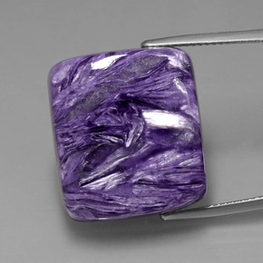 Charoïte violet naturelle coupe coussin, 29,63 ct, opaque