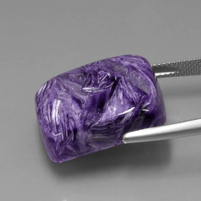 Charoïte violet naturelle coupe coussin, 29,63 ct, opaque
