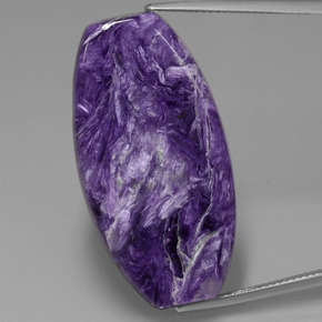Charoïte violet naturelle forme fantaisie, 31,84 ct, opaque