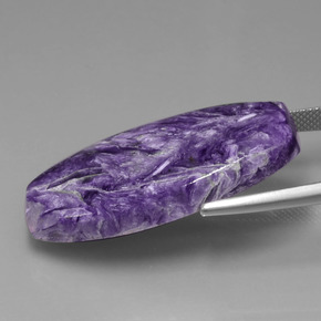 Charoïte violet naturelle forme fantaisie, 31,84 ct, opaque