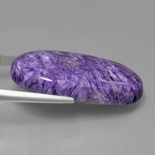 Charoïte violet naturelle coupe ovale, 49,22 ct, opaque