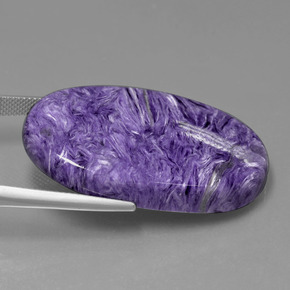 Charoïte violet naturelle coupe ovale, 53,84 ct, opaque