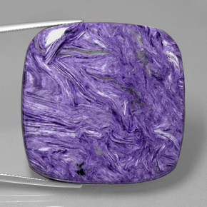 Charoïte Violet naturelle Coupe coussin, 93.43 ct, Opaque
