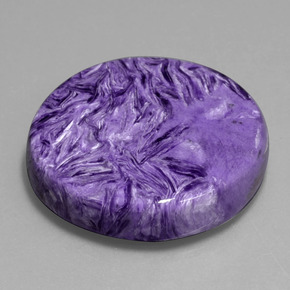 Charoïte violet naturelle coupe roude, 77,96 ct, opaque