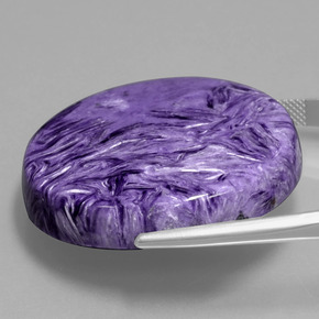 Charoïte violet naturelle coupe roude, 77,96 ct, opaque