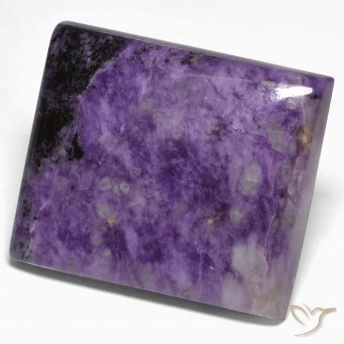 Charoïte Violet pourpre velours naturelle Baquette, 28.73 ct, Opaque