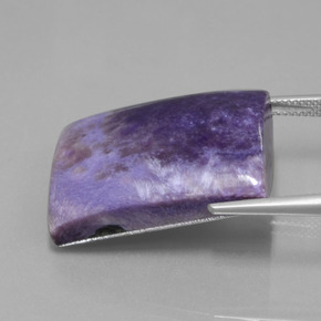 Charoïte Violet moyen-foncé naturelle Baquette, 45.37 ct, Opaque