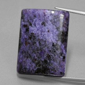 Charoïte violet naturelle baguette, 44,70 ct, opaque