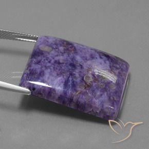 Charoïte Violet moyen naturelle Baquette, 54.21 ct, Opaque