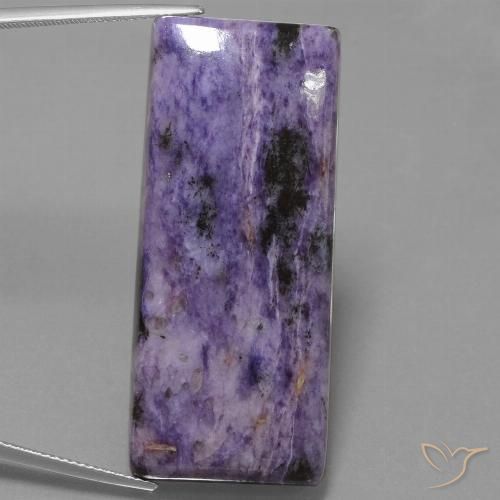 58.04ct Naturel Violet foncé Charoïte, Baquette, Opaque
