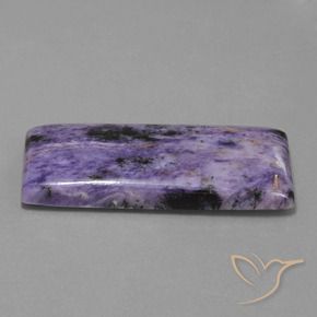 Charoïte Violet foncé naturelle Baquette, 58.04 ct, Opaque