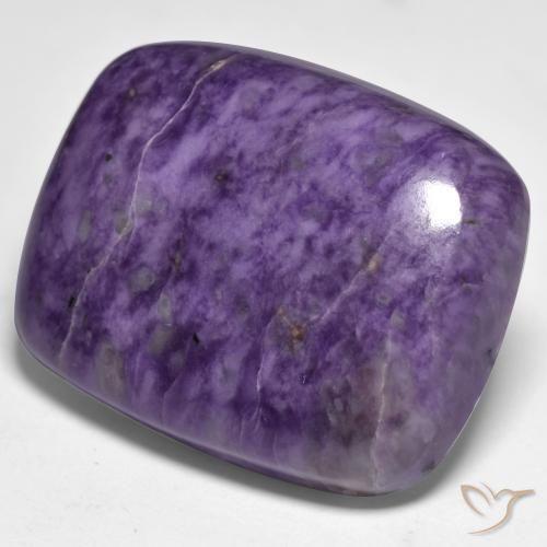 Charoïte Violet foncé naturelle Coussin, 45.47 ct, Opaque