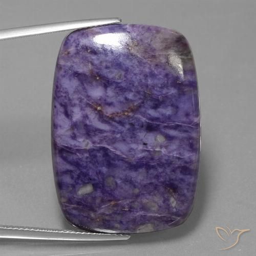 43.17ct Naturel Violet moyen Charoïte, Coussin, Opaque