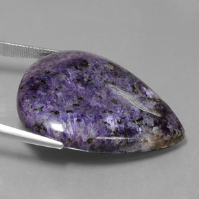 Charoïte Violet foncé naturelle En forme de poire, 67.98 ct, Opaque