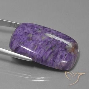Charoïte Violet foncé naturelle Coussin, 63.74 ct, Opaque