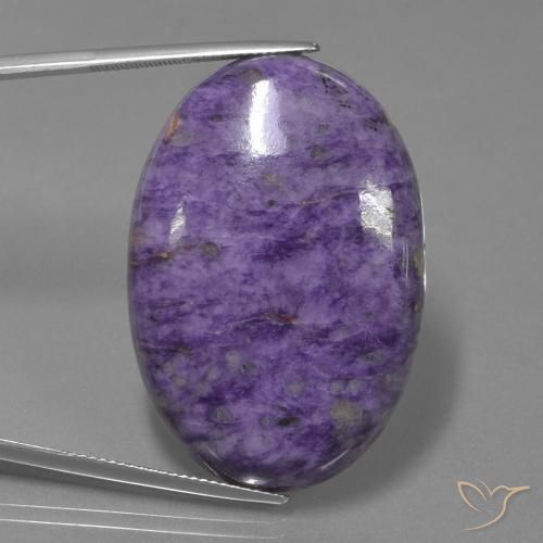 62.41ct Naturel Violet pourpre velours Charoïte, ovale, Opaque