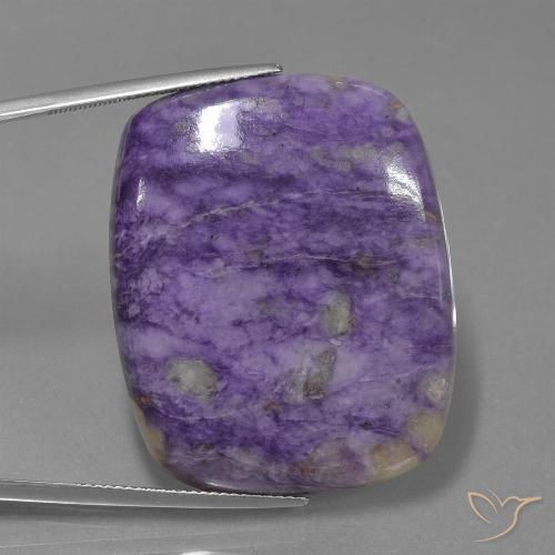 65.45ct Naturel Violet foncé Charoïte, Coussin, Opaque