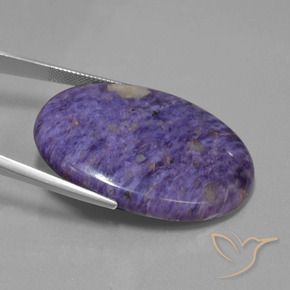 Charoïte Violet moyen naturelle ovale, 62.45 ct, Opaque