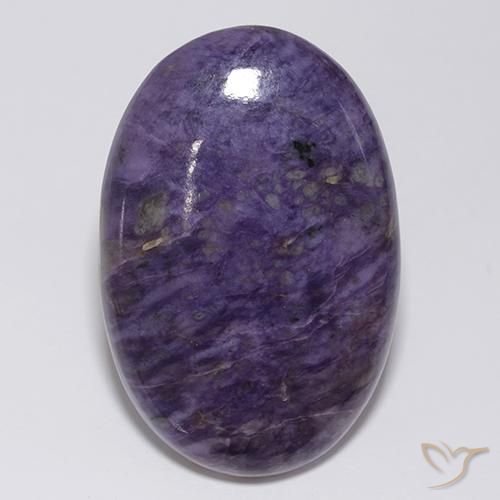 61.63ct Naturel Violet foncé Charoïte, ovale, Opaque
