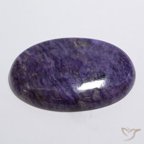 Charoïte Violet foncé naturelle ovale, 61.63 ct, Opaque