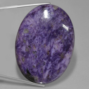 Charoïte violet naturelle coupe ovale, 108,93 ct, opaque