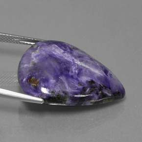 Charoïte Violet naturelle En forme de poire, 25.35 ct, Opaque