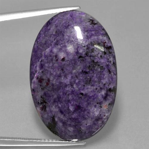 Charoïte Violet foncé naturelle Coupe ovale, 26.72 ct, Opaque