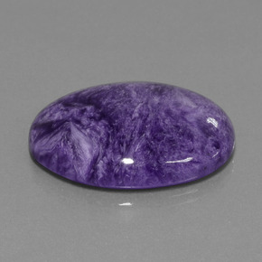 Charoïte violet naturelle coupe ovale, 34,37 ct, opaque