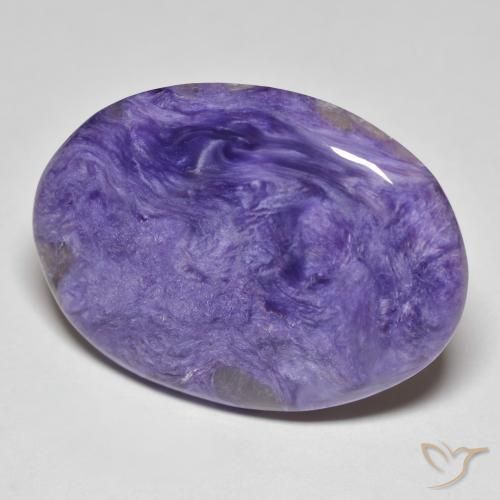 Charoïte Medium Dark-Violet naturelle ovale, 24.55 ct, Opaque