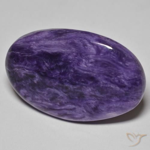 30.20ct Naturel Violet foncé Charoïte, ovale, Opaque