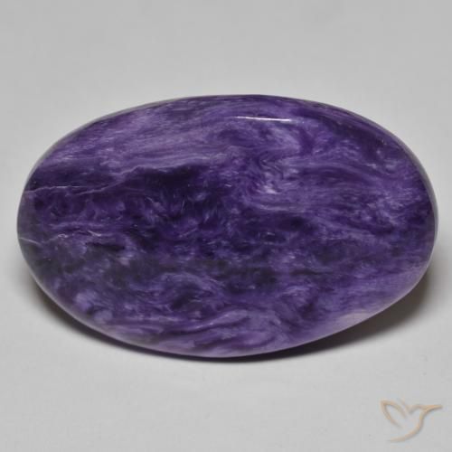 Charoïte Violet foncé naturelle ovale, 30.20 ct, Opaque