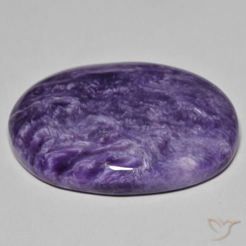 Charoïte Violet foncé naturelle ovale, 30.20 ct, Opaque