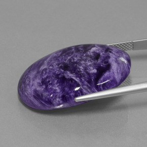 Charoïte Violet foncé naturelle Coupe ovale, 34.59 ct, Opaque