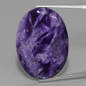 Charoïte Violet naturelle Coupe ovale, 27.32 ct, Opaque