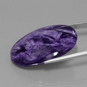 Charoïte Violet naturelle Coupe ovale, 27.32 ct, Opaque