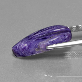Charoïte Violet naturelle En forme de poire, 9.07 ct, Opaque