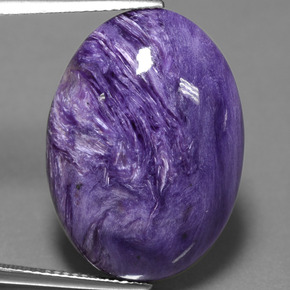 Charoïte violet naturelle coupe ovale, 22,88 ct, opaque
